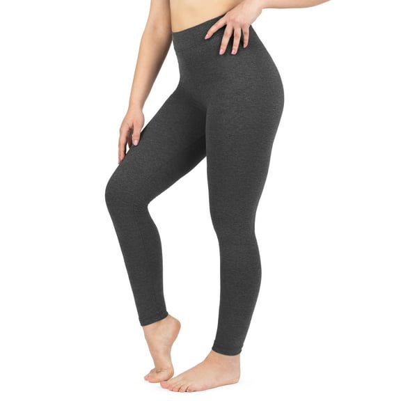 Cotton Leggings No Pockets Size 4, Height: 5'3" - 5'5" | 25" Inseam Charcoal