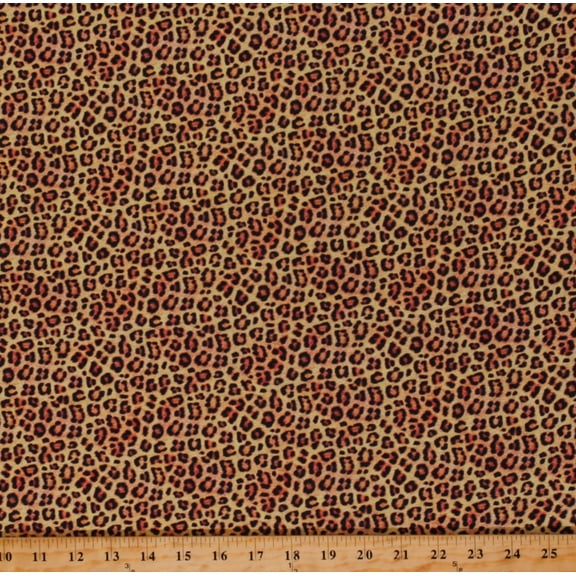 Cotton Leopard Skins Fur Prints Patterns Designs African Animals Animal Kingdoms Minis Gold Cotton Fabric Print by the Yard (SRKD-20594-286-WILD)