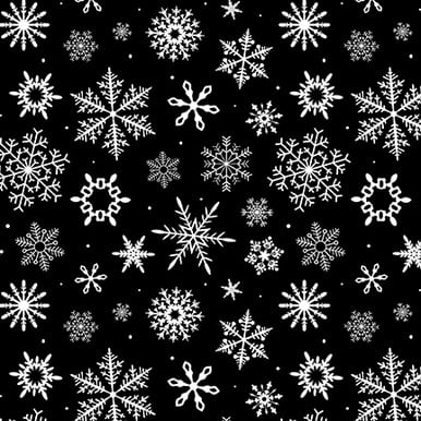 Cotton Let's Glow Crazy Glow in the Dark Snowflakes Winter Christmas Cold Blank Quilting Black Cotton Fabric Print by the Yard (3950G-99)