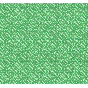 Cotton Let's Go Golfing Word Script Golf Cursive Green Club Paintbrush Studio Cotton Fabric Print by the Yard (12025198)