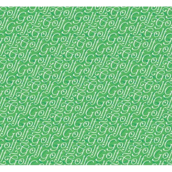 Cotton Let's Go Golfing Word Script Golf Cursive Green Club Paintbrush Studio Cotton Fabric Print by the Yard (12025198)