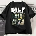 thumbnail image 1 of Cotton Letter Felines Graphic Tee Cat Lover T Shirt Tops Short Sleeve Round Neck Black S-5XL, 1 of 5