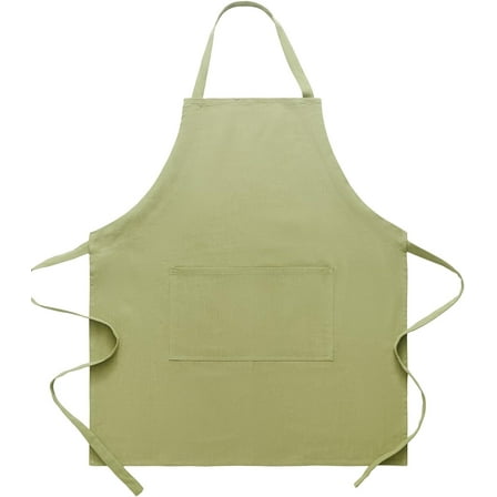Cotton Linen Apron for Women - Adjustable Casual Apron with Pocktes, Great for Florist, Coffee House and Kitchen
