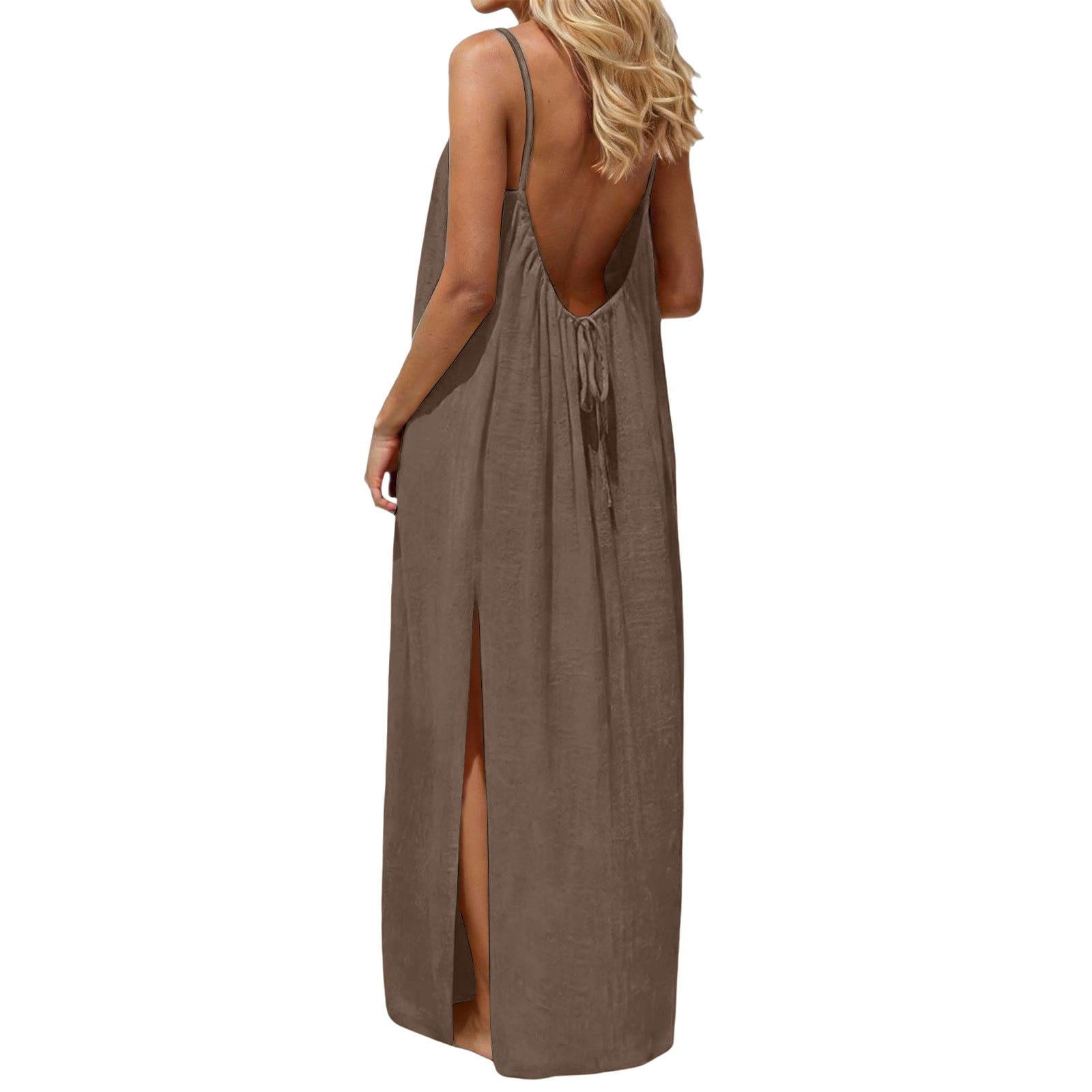 a line dress summer Casual SATI, Casual Dress in Green day wear without irritation One of my best model:Victoria Burns Color:Sienna