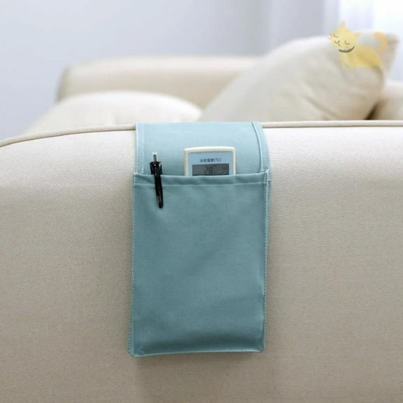 Cotton Linen Bedside Storage Bag Organizer Bed Desk Bag Sofa TV Remote Control Hanging Bag Storage Organizer Bed Holder Pockets