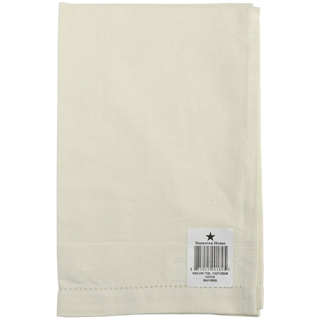 Dunroven House Cotton/Linen Blend Hand Towel 17"X27"-Cream