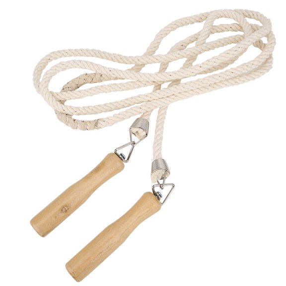 Cotton-Linen Blend Long Jump Rope for Collective Fun, 300cm, Hand-Cranked Knitted Accessory