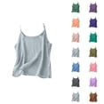 thumbnail image 1 of Linen Tank Tops for Women Summer Lightweight Spaghetti Strap Scoop Neck Loose Camisole Tops Beach Vacation Outfits, 1 of 5