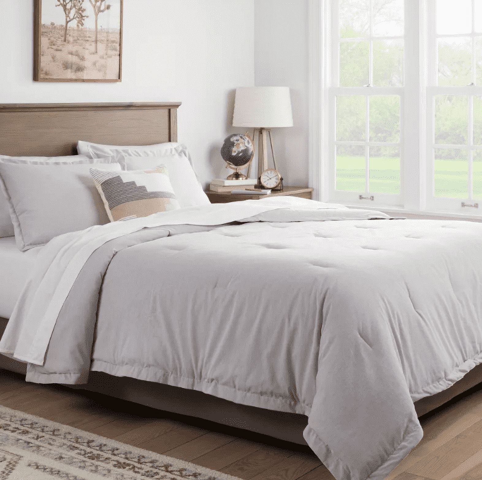 Cotton Linen Chambray Comforter & Sham Set