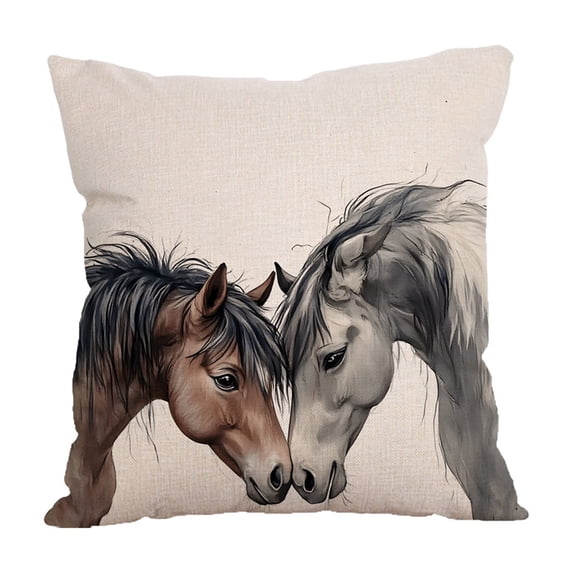 Meadow Horses Quilted Sofa Cover NCU0NXD1336