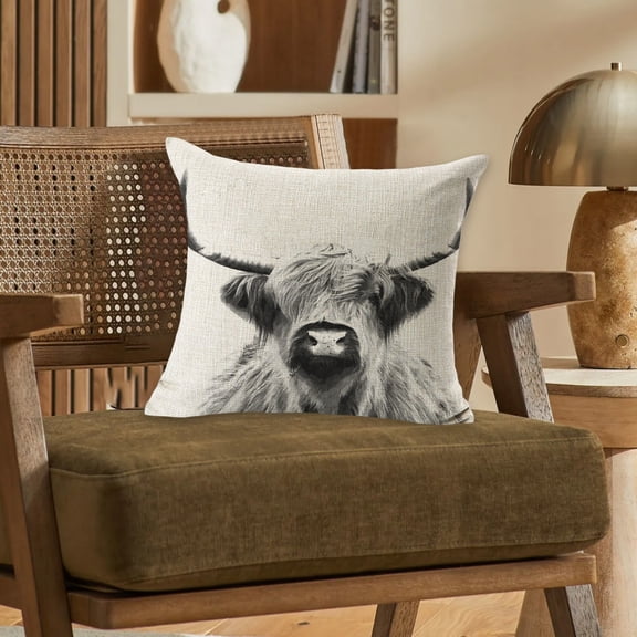 Cotton Linen Cute Funny Various Pet Dogs Human Friends Throw Pillow Covers Cushion Cover Decorative Sofa Bedroom Living Room Square 18 Inches