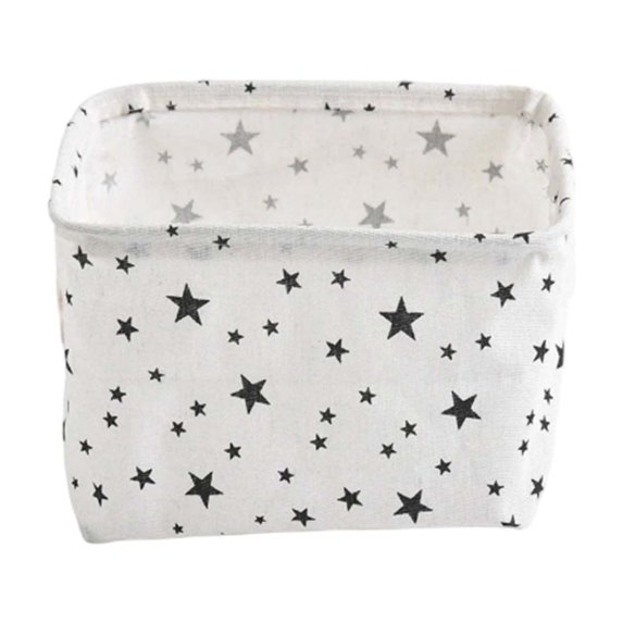 Cotton and Linen Desktop Storage Box, Miscellaneous Item Storage Box, Simple Pattern Storage Basket, Decorative Storage Basket, for Organizing Clothes, Toys, Books, and Daily Essentials