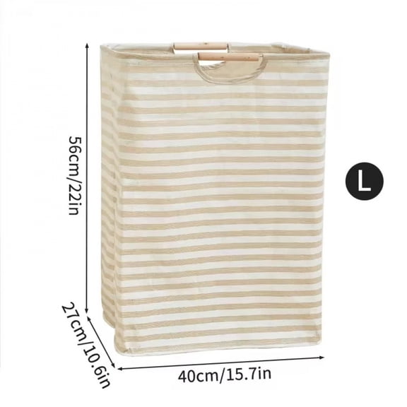 Cotton Linen Dirty Laundry Basket Foldable Round Waterproof Organizer Bucket Clothing Children Toy Home Handle Hamper Storage