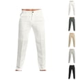 thumbnail image 1 of Cotton Linen Dress Pants for Men Spring Summer Business Casual Pants with Pockets Mens Slacks Trousers, 1 of 1