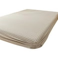 thumbnail image 1 of Cotton Linen Fitted Sheets Deep Pocket, Soft, Breathable, Stripe Printed Fitted Fits, Durable, Breathable and Comfy Bottom Sheet, 1 of 6