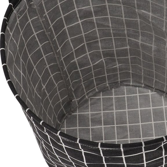 Cotton Linen Foldable Laundry Hamper, 19.7x15.7 Inch Collapsible Dirty Clothes Basket for Bedroom Bathroom Storage