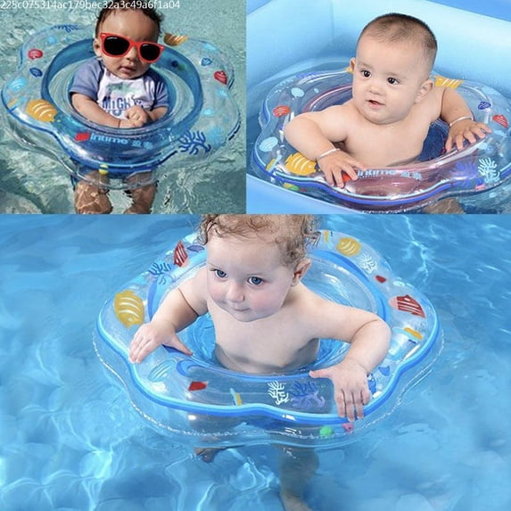 2021 Kids Baby Swimming Ring Durable Inflatable Float Swimming Pool Ring Double Leak-Proof Train Safety Water Toy Pool Accessories