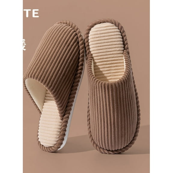 Cotton - Linen Home Slippers - Warm, Anti - Slip, Wear - Resistant, Casual Closed - Toe Slippers House Bedroom Slippers for Woman