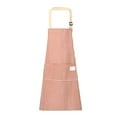 thumbnail image 1 of Cotton Linen Kitchen Apron - Sleeveless Smock with Large Pocket | Stain-Resistant Work Clothes | 72x65cm | 2-Pack for Home, Restaurant & BBQ Use, 1 of 2