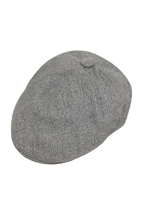 Cotton Linen Men's Newsboy Flat Cap 8 Panel Cabbie Hats, Lightweight Breathable Summer Gatsby Fishing Hats,Paperboy Hat for Men, Retro Vintage Cabbie Beret Hat, Outdoor Driving Hat,Grey