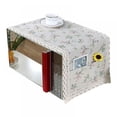 thumbnail image 1 of Cotton Linen Microwave Oven Cover Dust Proof Cloth with Storage Pockets Kitchen Toaster Appliance Protector, 1 of 15
