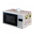 thumbnail image 1 of Cotton Linen Microwave Oven Cover Dust Proof Cloth with Storage Pockets Kitchen Toaster Appliance Protector, 1 of 15