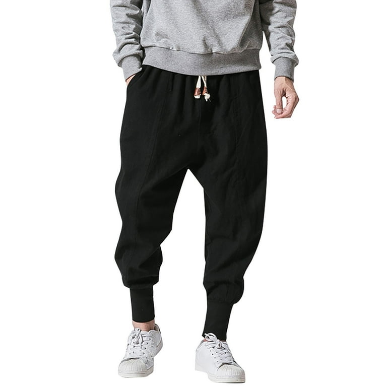 Drop crotch cargo joggers clearance