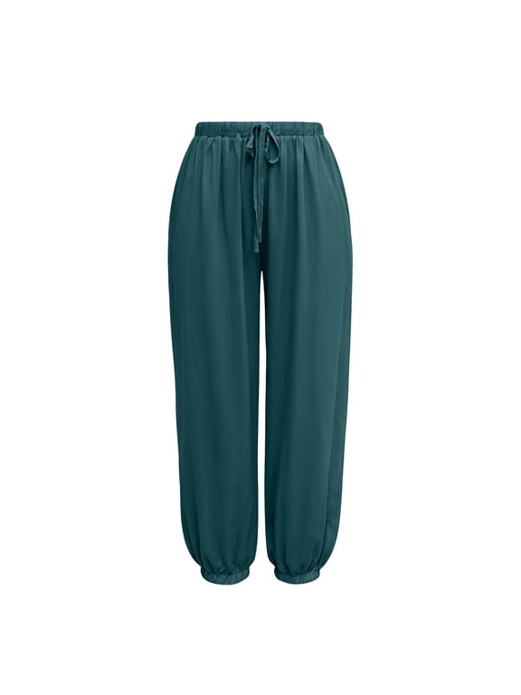 Cotton Linen Pants Parachute Pants Woman Ankle Length Linen Pants Women Drawstring Pants Women High Waisted Parachute Pants Drawstring Pants Women Cotton Linen Pants Women Petite Linen Pants