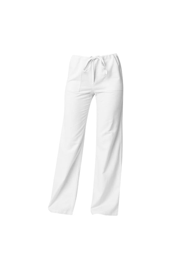 Cotton Linen Pants for Women Business Work Pants Lounge Palazzo Pants Elastic Waist Trousers with Pockets Summer Beach Vacation Clothes Solid Color Long Trousers Office Dress Work Slacks 3Xl