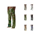 thumbnail image 1 of Cotton Linen Pants for Men 2026 Spring Summer Casual Elastic Waist Straight Leg Butterfly Print Beach Pants with Pockets, 1 of 5