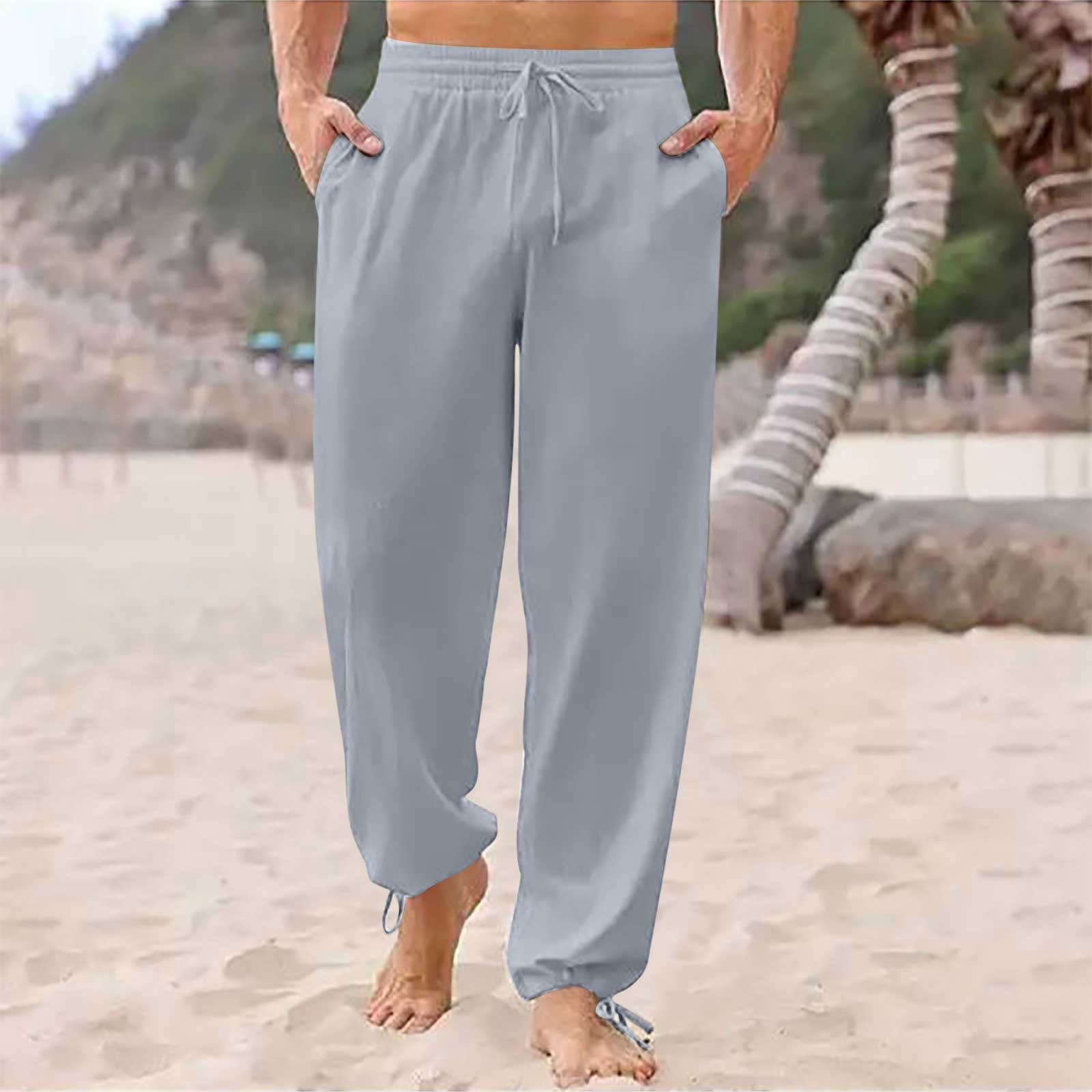 Mens elastic waist sweatpants sales