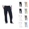 thumbnail image 1 of Cotton Linen Pants for Men Elastic Waist Drawstring Straight Leg Loose Breathable Casual Pants with Pockets Trousers, 1 of 1