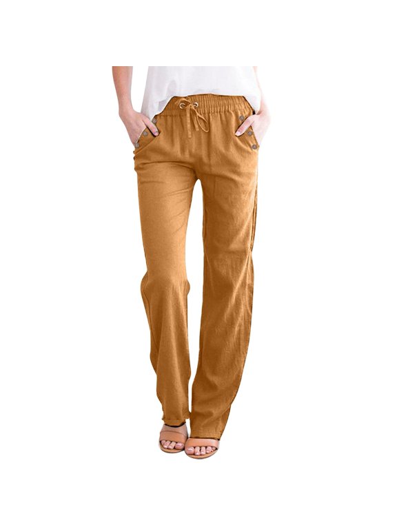 Cotton Linen Pantss Beach Pantss for Women Summer Pantss for Women Work Pantss Women Women Wide Leg Linen Pantss Women's Wide Leg Pantss Women High Waisted Pantss Cotton Gauze Pantss for Women