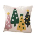 thumbnail image 1 of Cotton Linen Pillow Cover With Christmas Tree Designs Sturdy Pillowcase For Sofa, 1 of 9