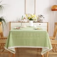 thumbnail image 1 of Cotton Linen Plaid Tablecloth Farmhouse Style Washable Wrinkle Resistant for Dining Restaurant Picnic Outdoor Decor, 1 of 6
