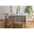 thumbnail image 1 of Cotton Linen Rectangle Tablecloth Table Cloth Heavy Weight Cotton Linen Dust-Proof Table Cover, 1 of 4