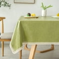 thumbnail image 1 of Cotton Linen Rectangular Table Cloth,Waterproof Tablecloth, Washable Farmhouse Table Cover for Kitchen Dining Party, 1 of 4