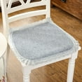 thumbnail image 1 of Cotton Linen Ruffles Chair Pads - Non-Slip, Soft, Breathable, Decorative Chair Pad for Home Kitchen, Dining, Office (15.7x15.7in), 1 of 6