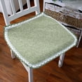 thumbnail image 1 of Cotton Linen Ruffles Chair Pads - Non-Slip, Soft, Breathable, Decorative Chair Pad for Home Kitchen, Dining, Office (15.7x15.7in), 1 of 4