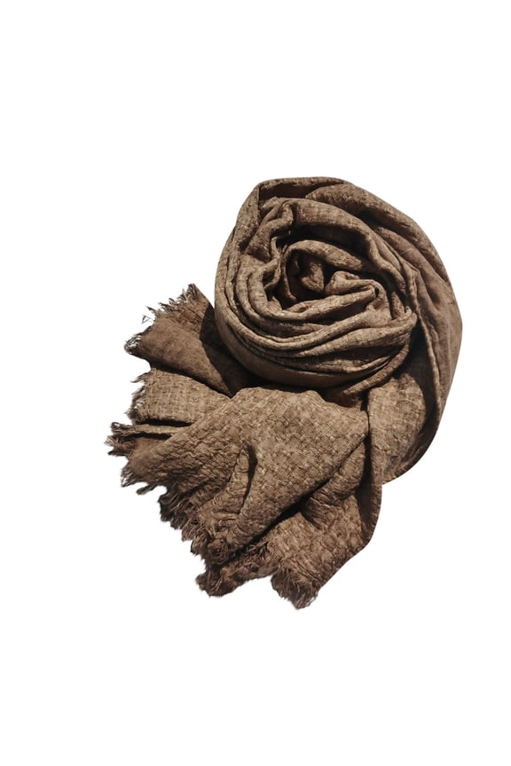 Cotton Linen Scarf for Women Fall Winter Scarfs, Classical Scottish Checked Long Shawl Wrap Scarf, Warm Scarves