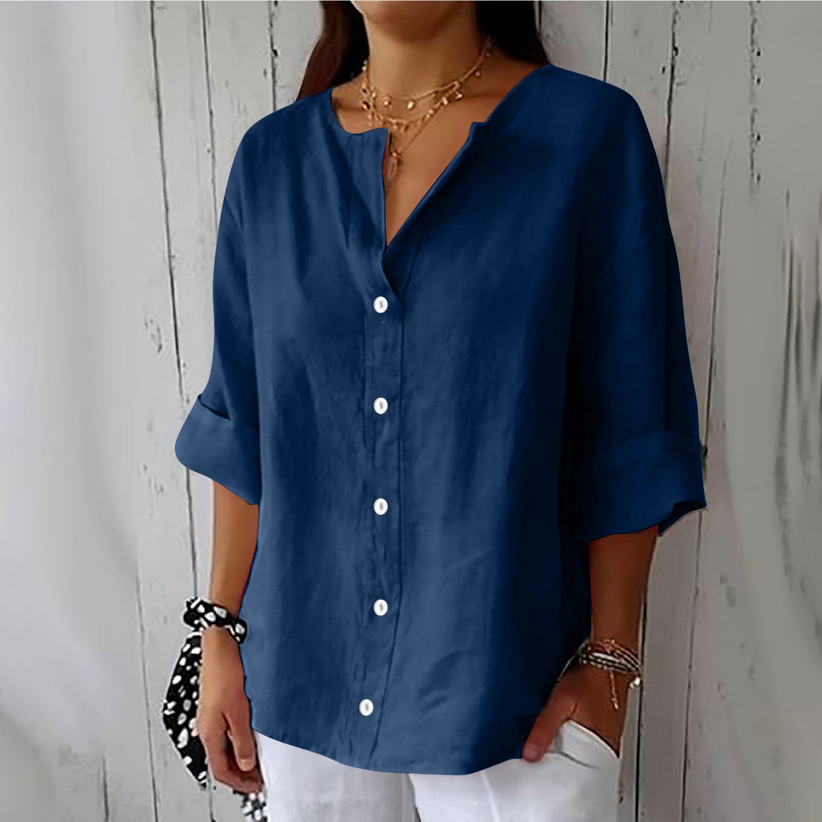 Cotton Linen Shirts Button Down Shirts Plus Size Tunic Tunic Tops Plus ...