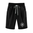 thumbnail image 1 of Cotton Linen Shorts for Women Casual Knee-Length Trouser Drawstring Waist Print Half Pants, 1 of 6