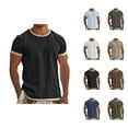 thumbnail image 1 of Cotton Linen T Shirts for Man Summer Casual Lightweight Breathable Short Sleeve Crewneck Loose Tshirts, 1 of 6