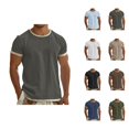 thumbnail image 1 of Cotton Linen T Shirts for Man Summer Casual Lightweight Breathable Short Sleeve Crewneck Loose Tshirts, 1 of 6