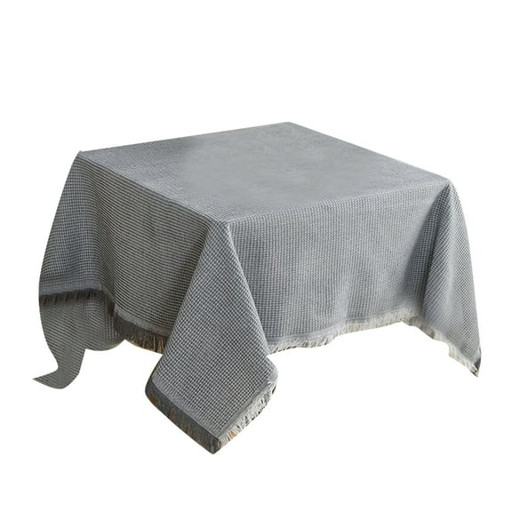 Cotton Linen Tablecloth Kitchen Dining Table Slipcover Washable Fade Decoration Table Cloth Wrinkles