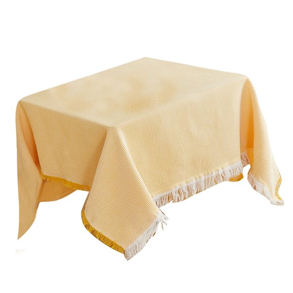 Cotton Linen Tablecloth Kitchen Dining Table Slipcover Washable Fade Decoration Table Cloth Wrinkles