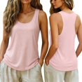 thumbnail image 1 of Cotton Linen Tank Top, Audhol Women's Summer Ice Wrinkled Cotton Linen Suspender Vest Pink Women's Summer Sleeveless Vest L, 1 of 3