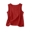 thumbnail image 1 of Cotton Linen Tank Tops For Women，Loose Fit Comfy Lounge Wear Spring Summer Gauze Shirts Boho Spring Summer Tops Lightweight Gauze Shirts Casual Sleeveless, 1 of 5