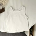 thumbnail image 1 of Cotton Linen Tank Tops for Boys & Girls Sleeveless Crewneck T Shirts 6M-7Y Toddlers Kids Lightweight Solid Pullover Cami Top 2025, 1 of 4