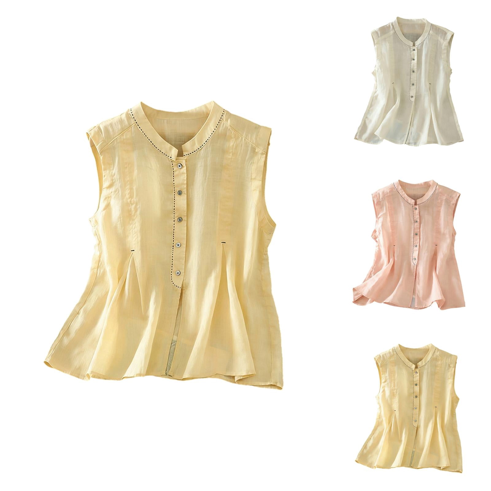 Cotton Linen Tank Tops for Women 2026 Summer Casual Lightweight ...